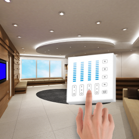 Panel de Control de Brillo 4 Zonas, Blanco 3V, 2.4GHz