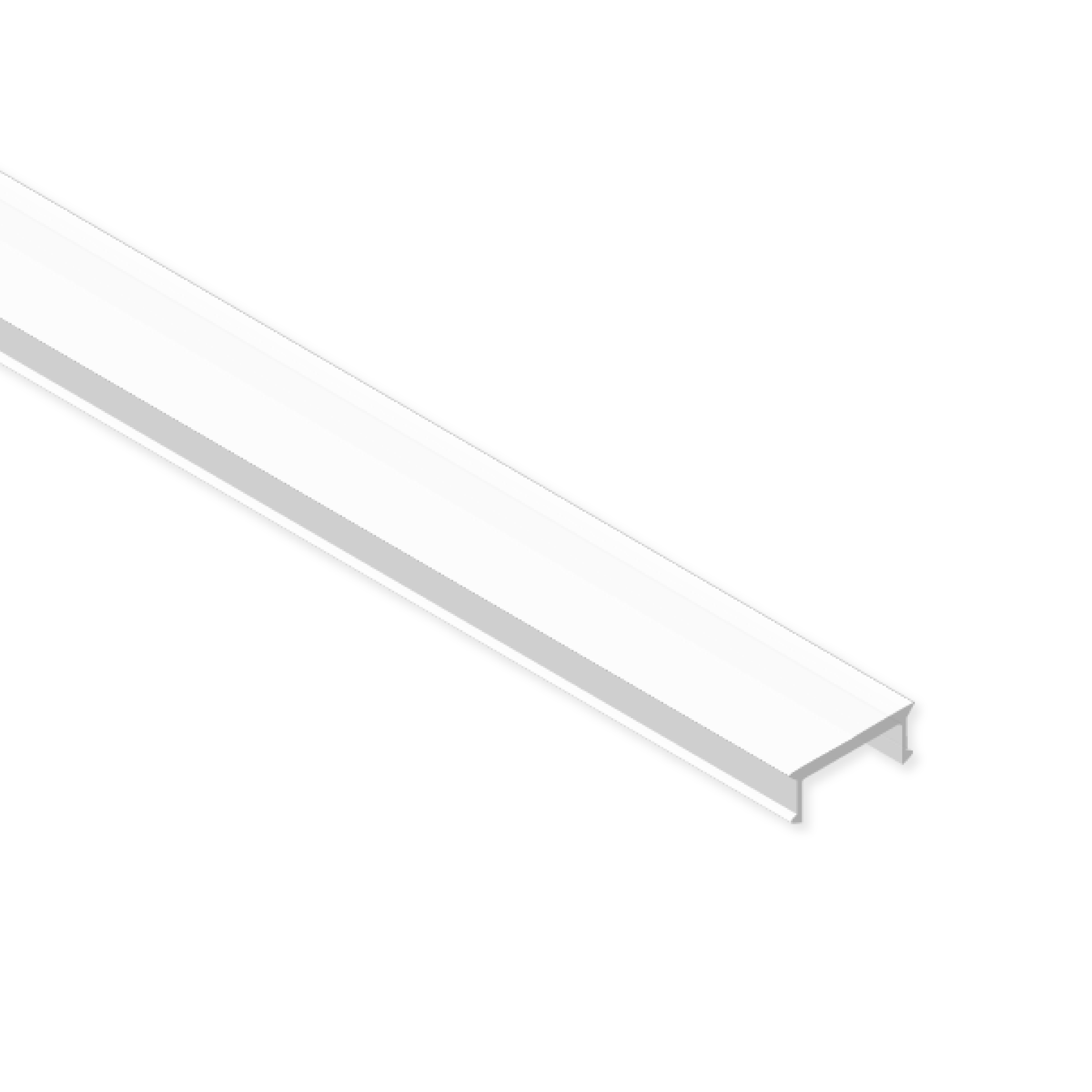 Cubierta para Perfil de Aluminio 53x14mm FLAT Blanco Opal, 50m