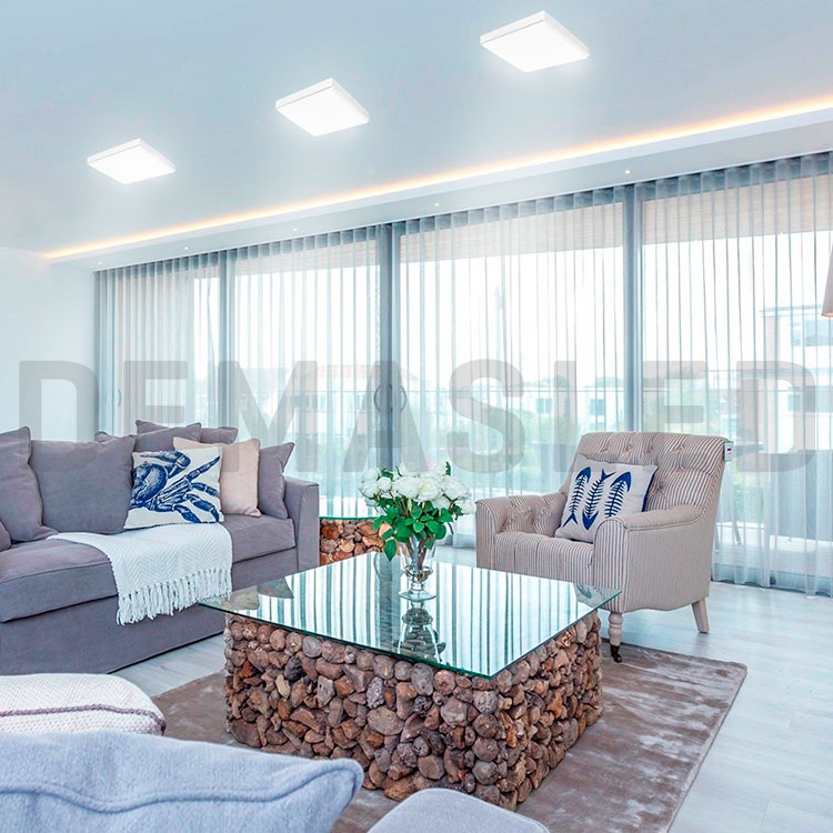 Plafón LED cuadrado FRAMELESS de 17x17cm 22W 1870lm Frío, Aplicar