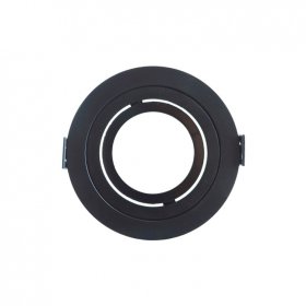 Spot Plástico Móvil Negro 9.2cm Corte 6.5cm para Lámparas GU10