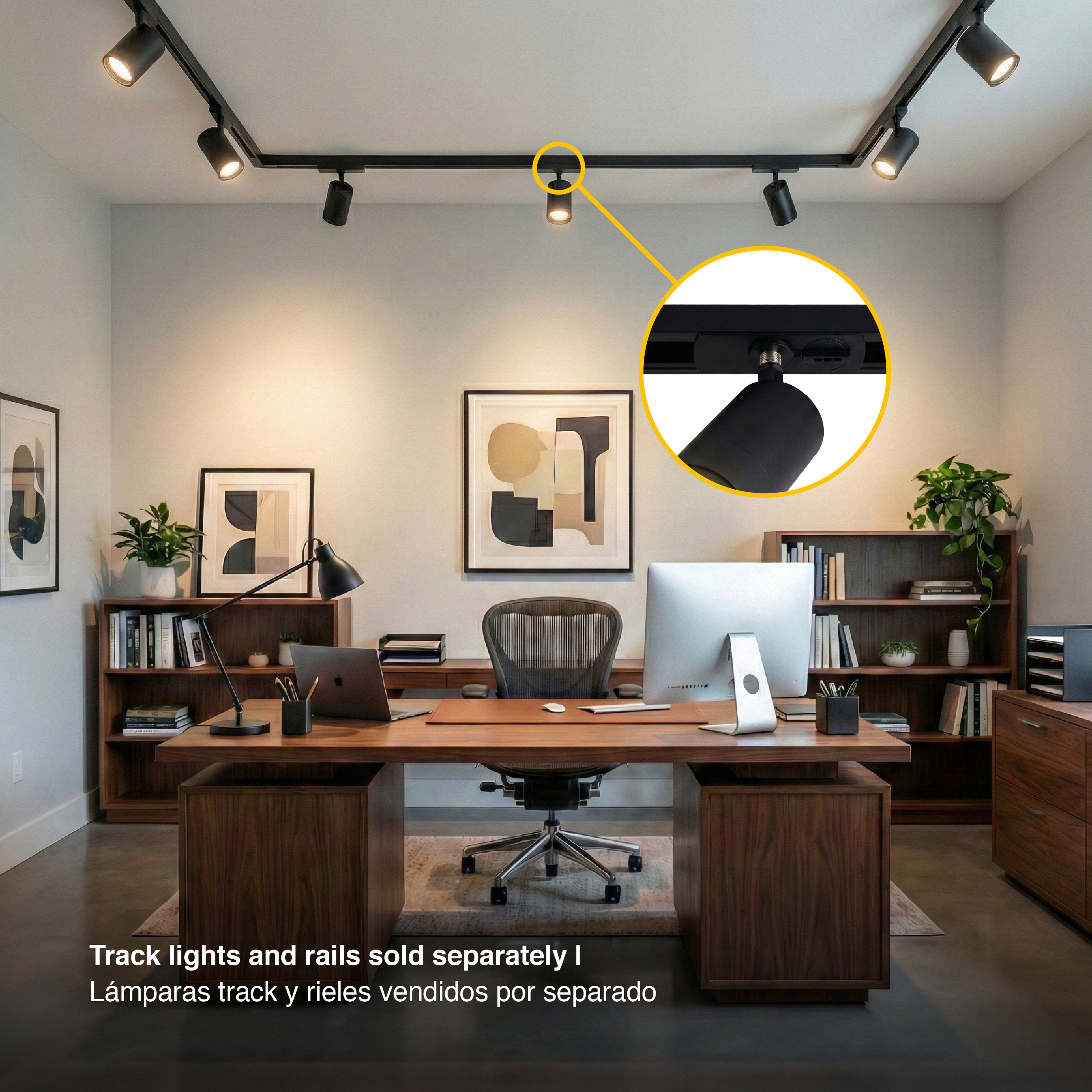 Adaptador para Riel LED Track Light Negro 