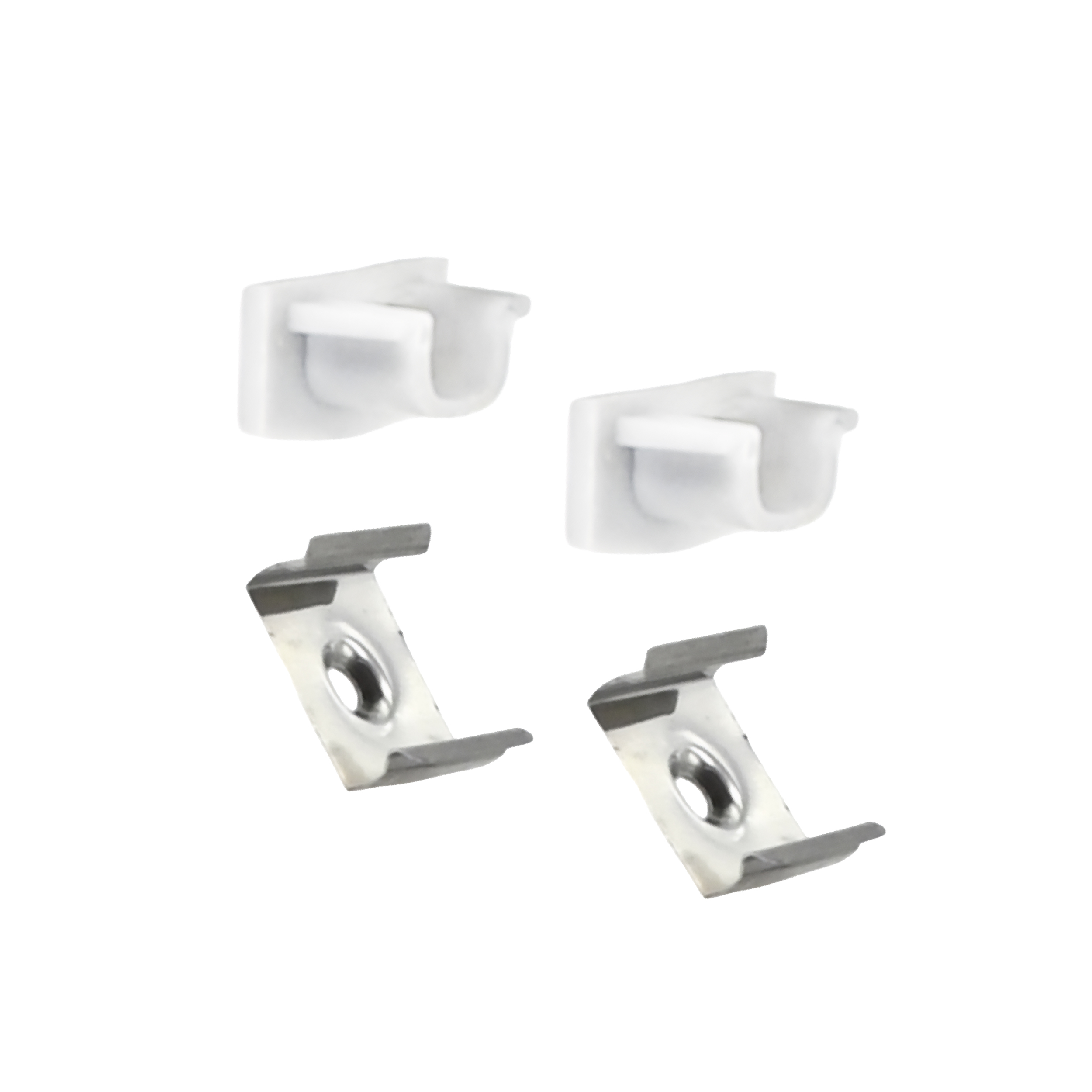 Kit de 2 Tapas y 2 Clips BLANCO. para Perfil de Aluminio , PER-59