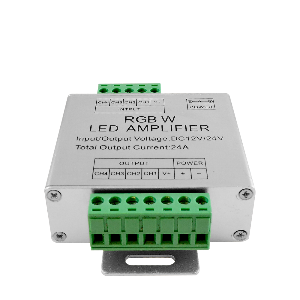 Amplificador RGB+Blanco PWM, DC 12-24V 120-240W 10A