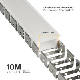 Perfil Flexible de Acero Inoxidable para pers-04 x10m