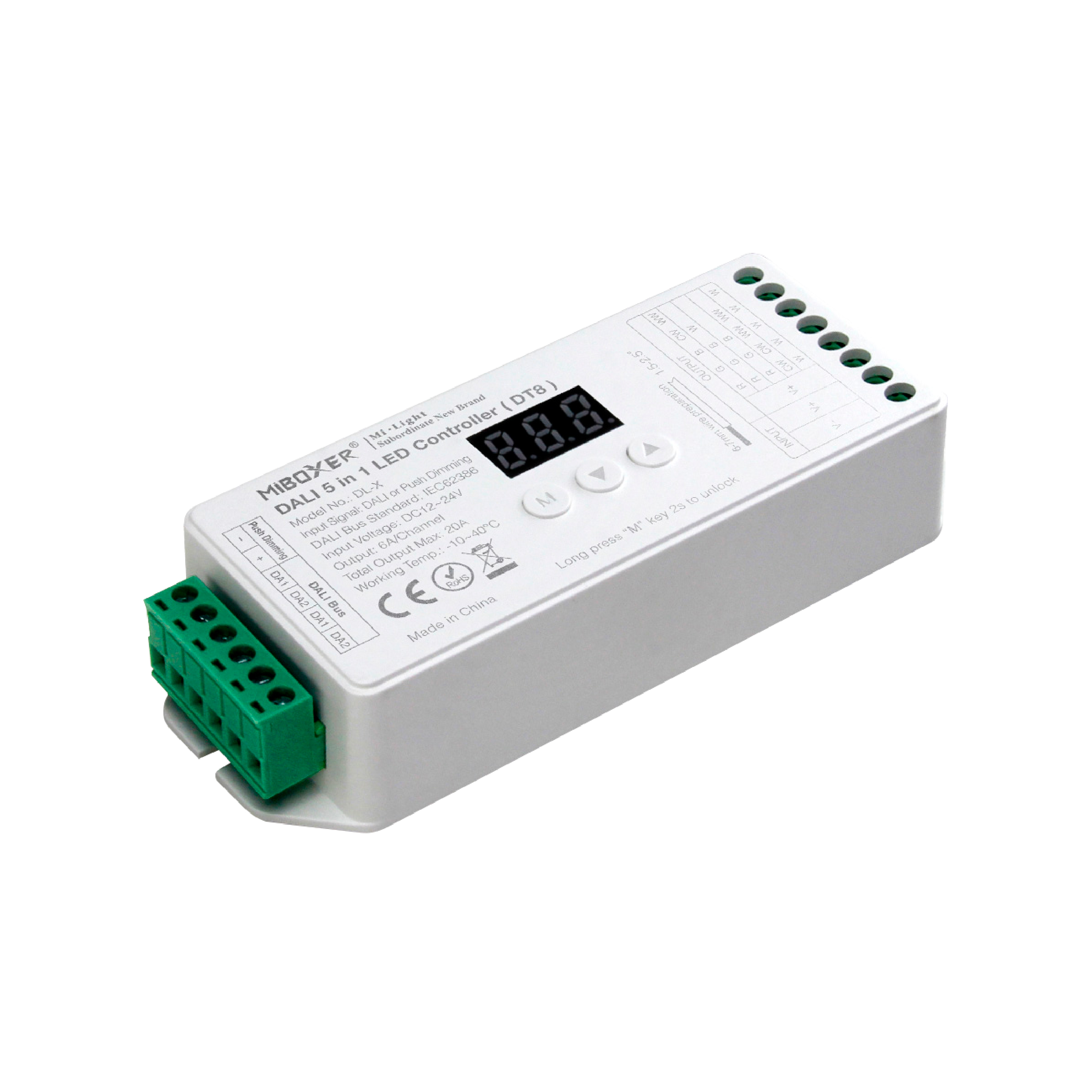 Controlador LED 5 en 1 Señal DALI 20A 12-24V