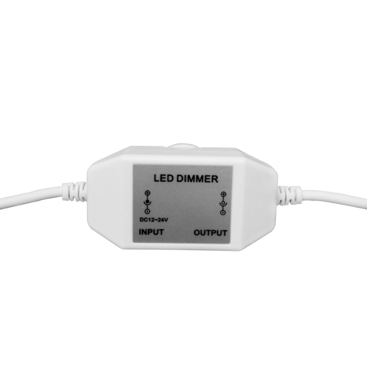 Knob Mini Dimmer monocromático con Plug, 12-24V 24-48W 2A