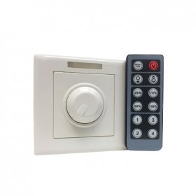 Knob Dimmer monocromático IR y control remoto, 12-24V 96-192W 8A
