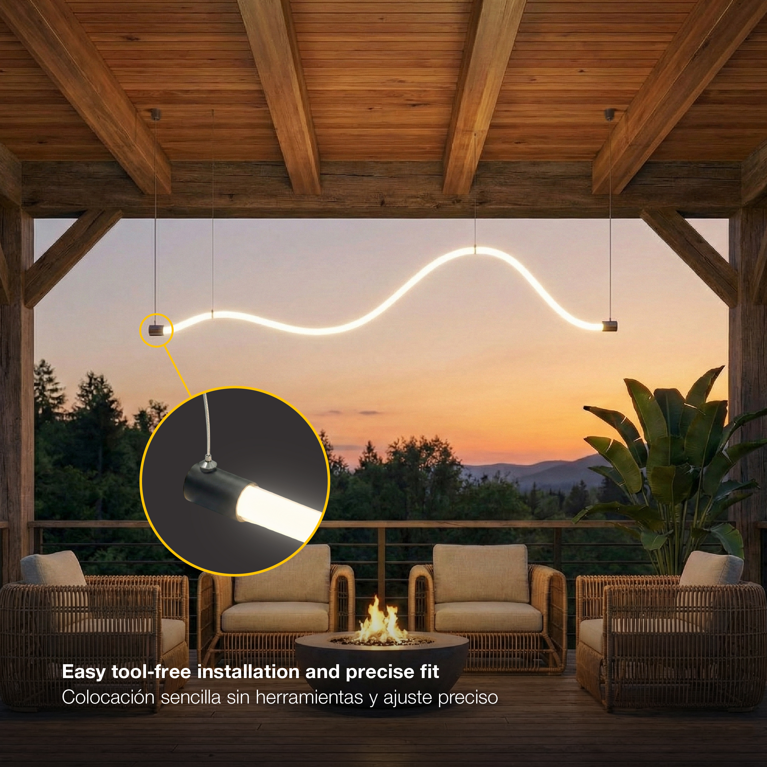 Kit de 2 tapas de Aluminio Negro + Cable de acero 1,5m para tex-11/12 