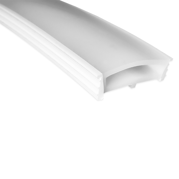 Perfil de Silicona Flexible para Tiras LED Blanco x10mts