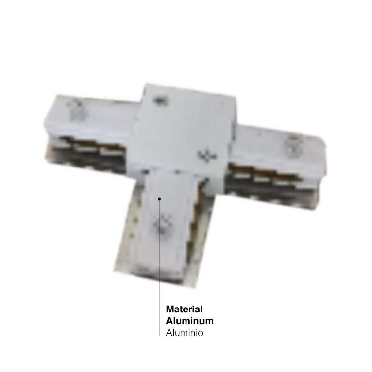 Unión Rígida Recta para Riel LED Track Light Blanco