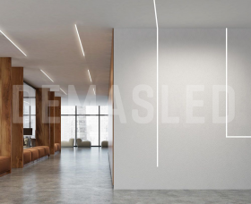 Perfil de Aluminio Linear de Embutir 76x49mm Anodizado, Cover Opal Blanco x2m