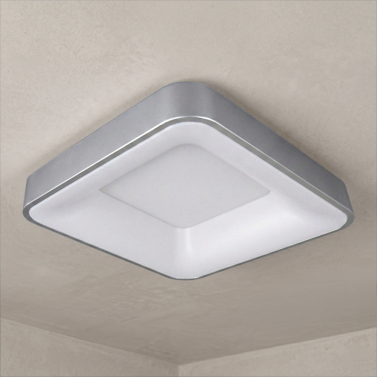 Panel LED Smart Cuadrado Níquel 60x60x9cm 60W 270mA CCT, de Aplicar