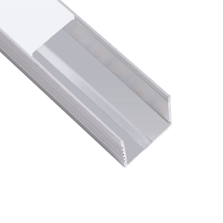 Perfil de Aluminio Double 35x35mm Anodizado, Cover Opal Blanco x2m