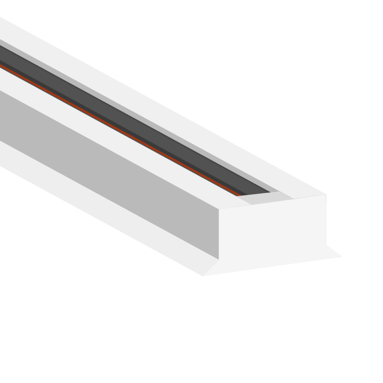 Riel de Iluminación Blanco para Track Light de 0,5m de longitud