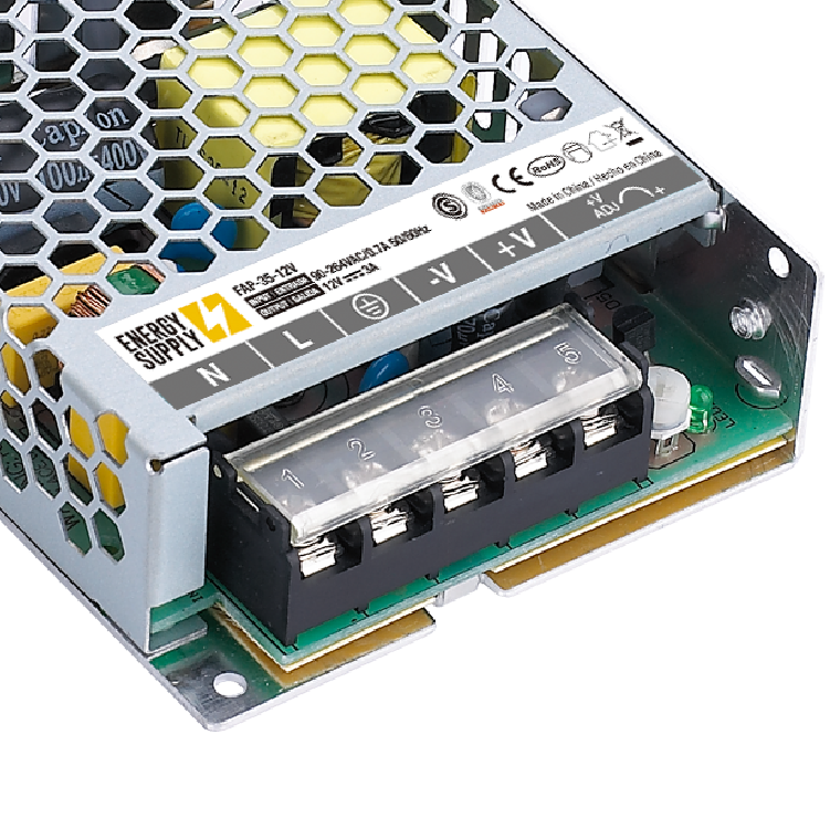 Fuente de Alimentación Switching Metalica 12V 36W 3A - Interior