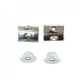 Kit de 2 tapas y 2 clips para perfil de aluminio, PER-44-2M