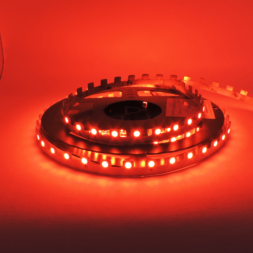 TIRA LED SMD 5060 CON LEDs DE COSTADO INTERIOR ROJO 625 nm 60 LEDs/m 12V 72W 5m