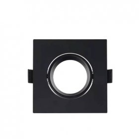 Spot Plástico Móvil Negro 9.2x9.2cm Corte 7.5cm para Dicroica GU10