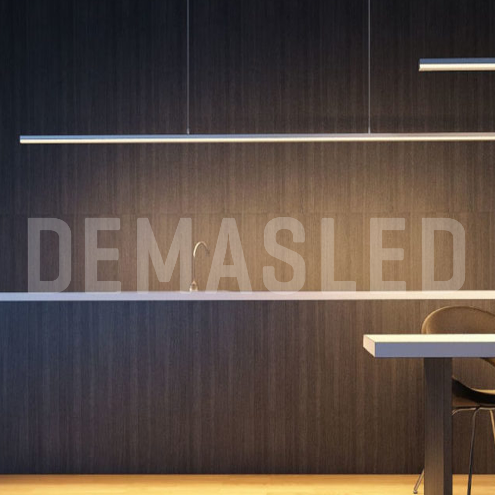 Perfil de Aluminio Linear Duo 88x70mm Anodizado, Cover Opal Blanco x2m