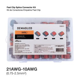 Kit de Conectores Empalme Fast Clip 2, 3, 4 y 5 Polos x85 piezas