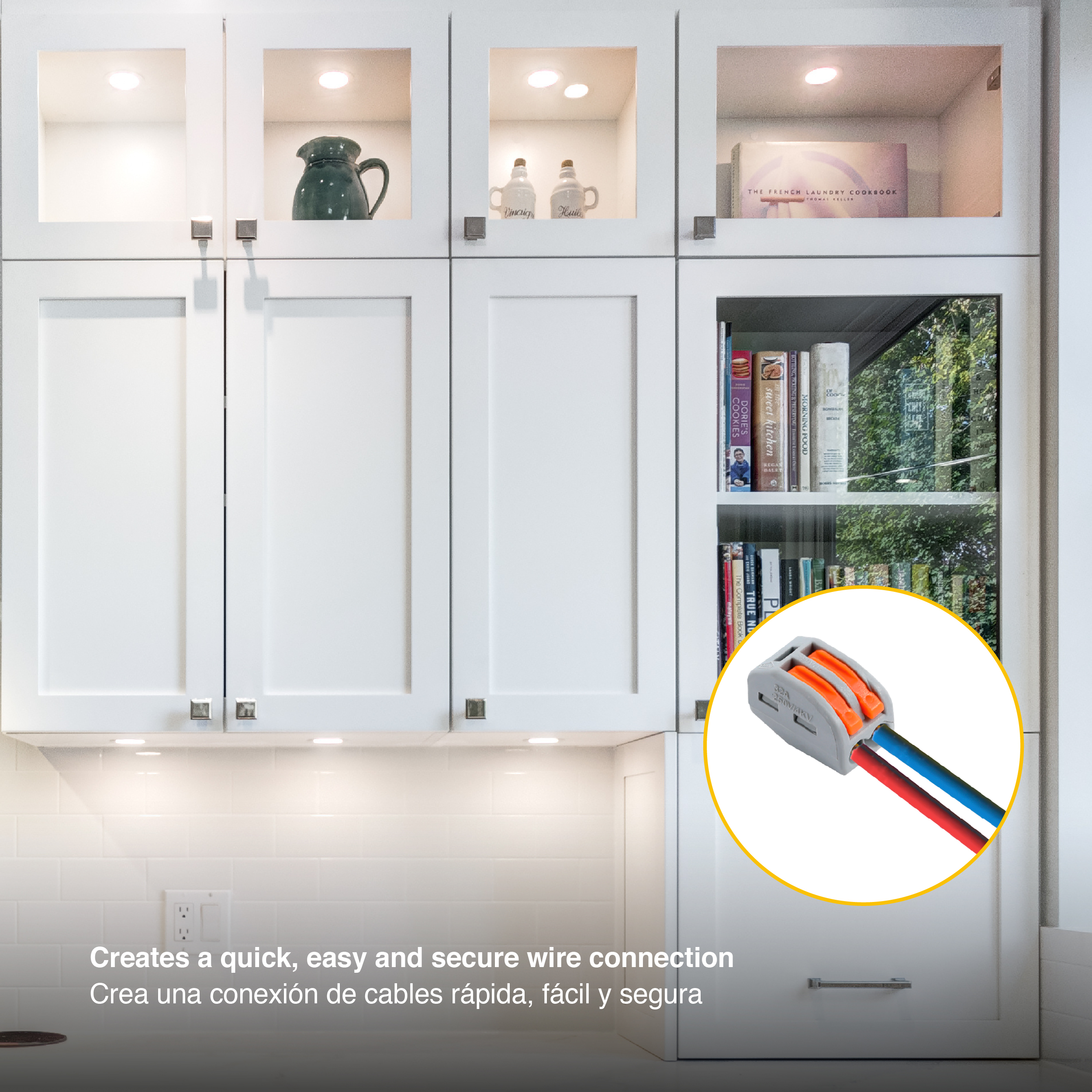 Kit de Conectores Empalme Fast Clip 2 y 3 Polos, 2 y 3 Bornera x80pzs