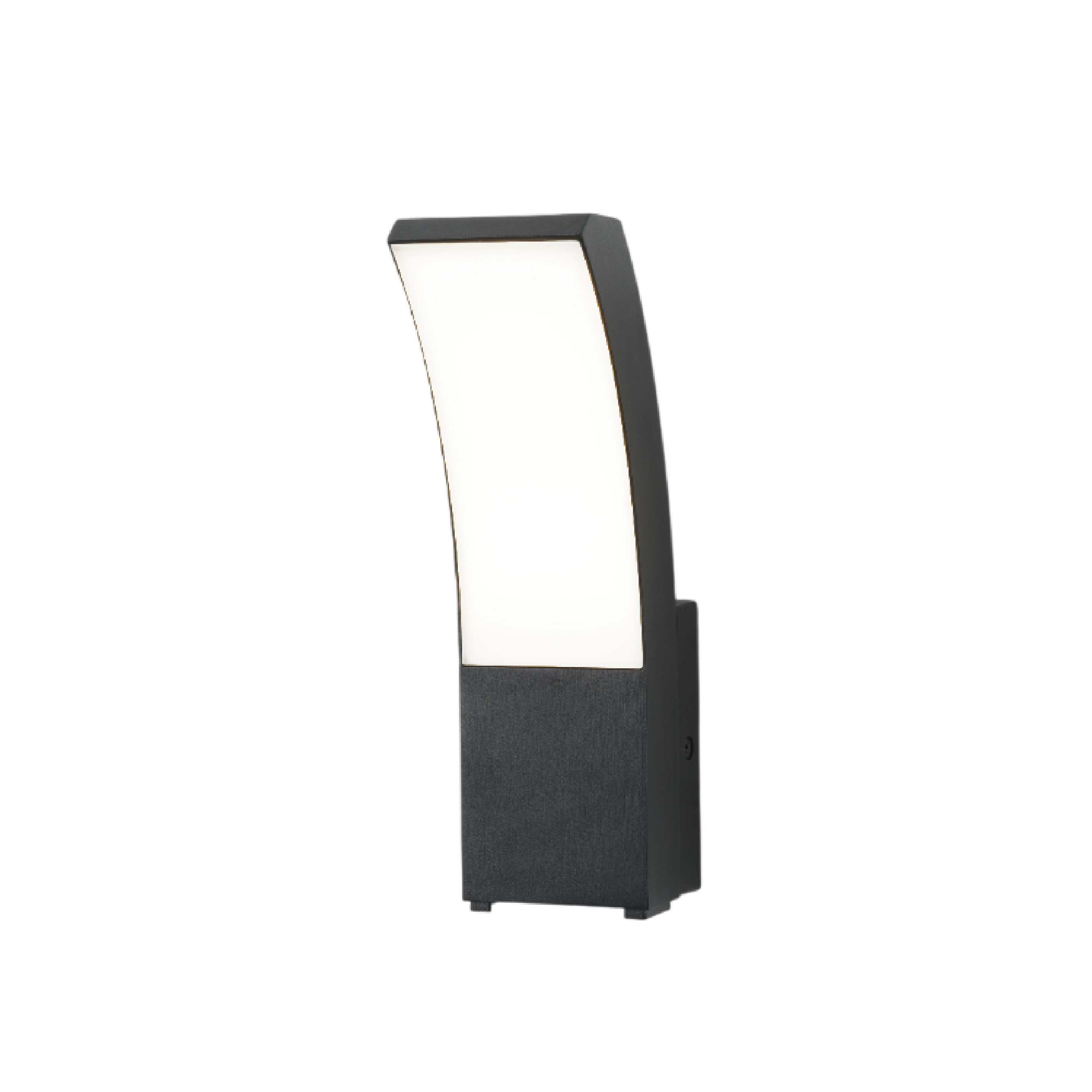 Aplique LED Exterior de Pared Curvo 12W IP65 Negro 24×16cm 220V Blanco Neutro