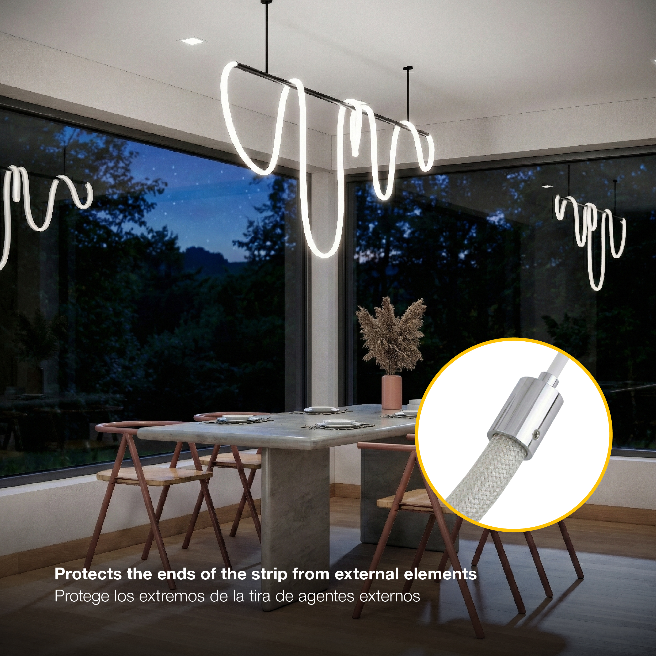 Kit de 2 tapas de Aluminio Cromado para tex-11/12