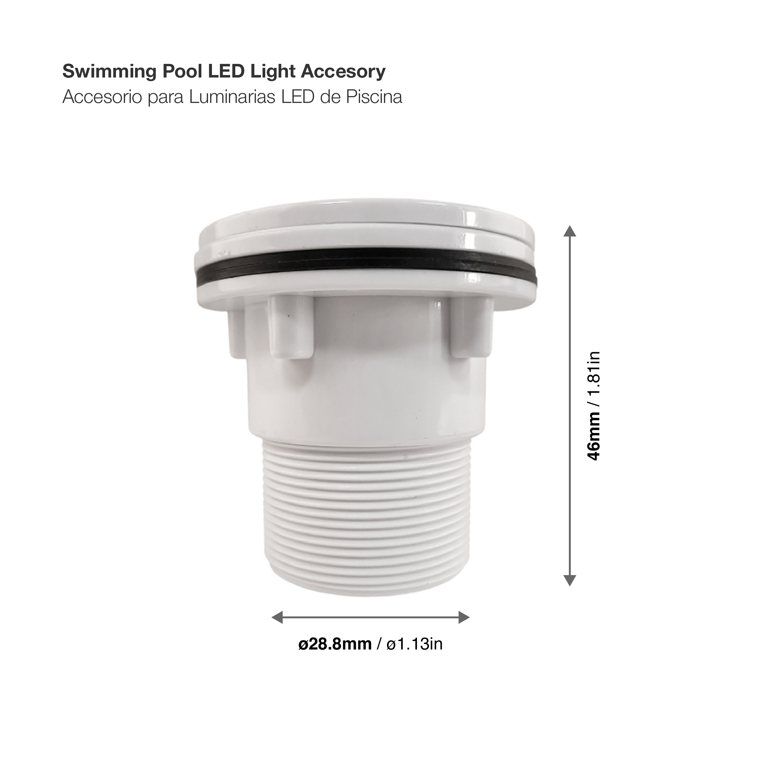 Accesorio para Luminarias de Piscina 28.8x46mm