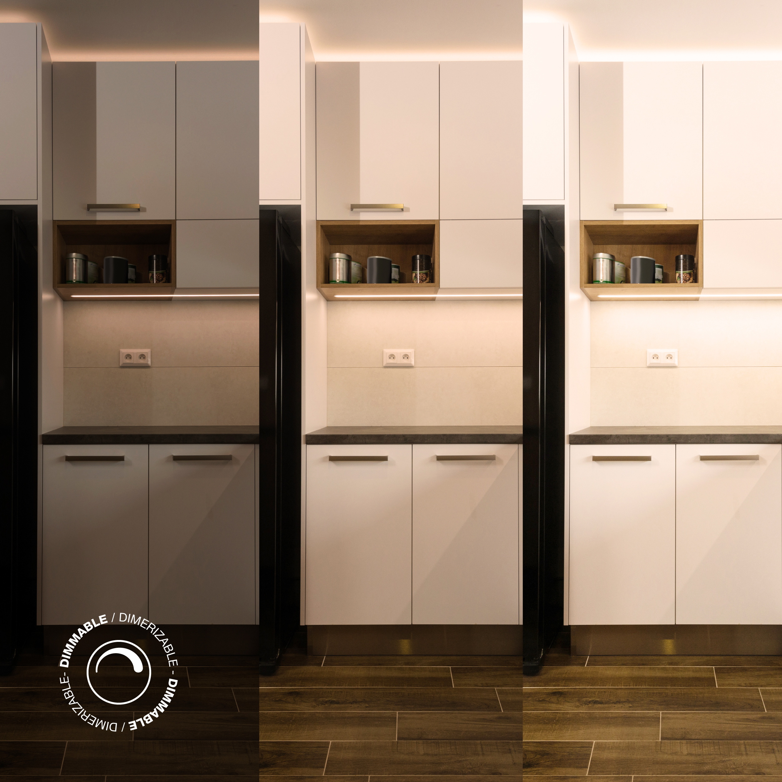 Tira Mini LED SMD2835 IP65 220V 8W/m Cálido 650lm/m 120LEDs/m 50m