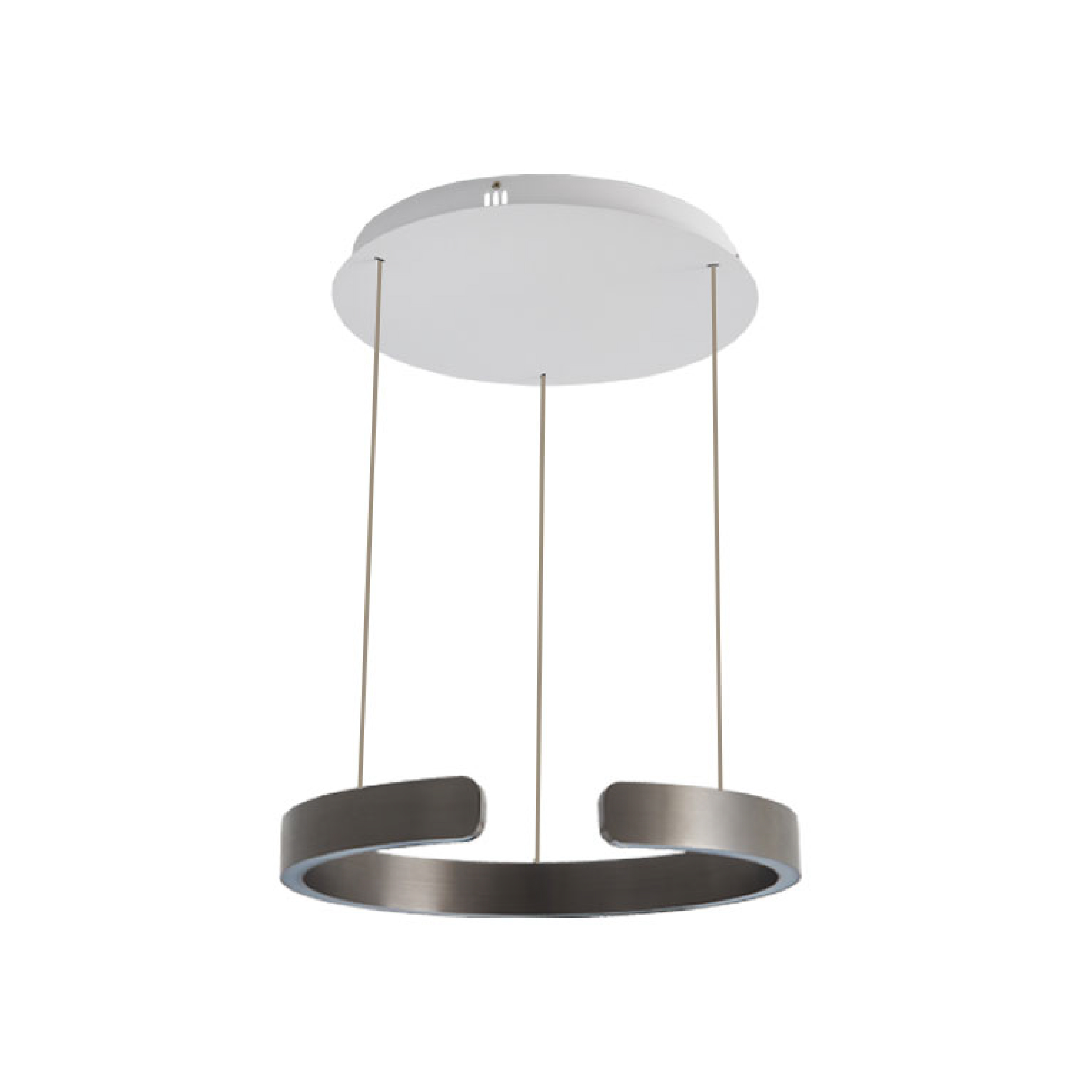 Lámpara LED Suspendida Titanio Negro, Ø40x52cm, 28W CCT Variable 3000-6500K