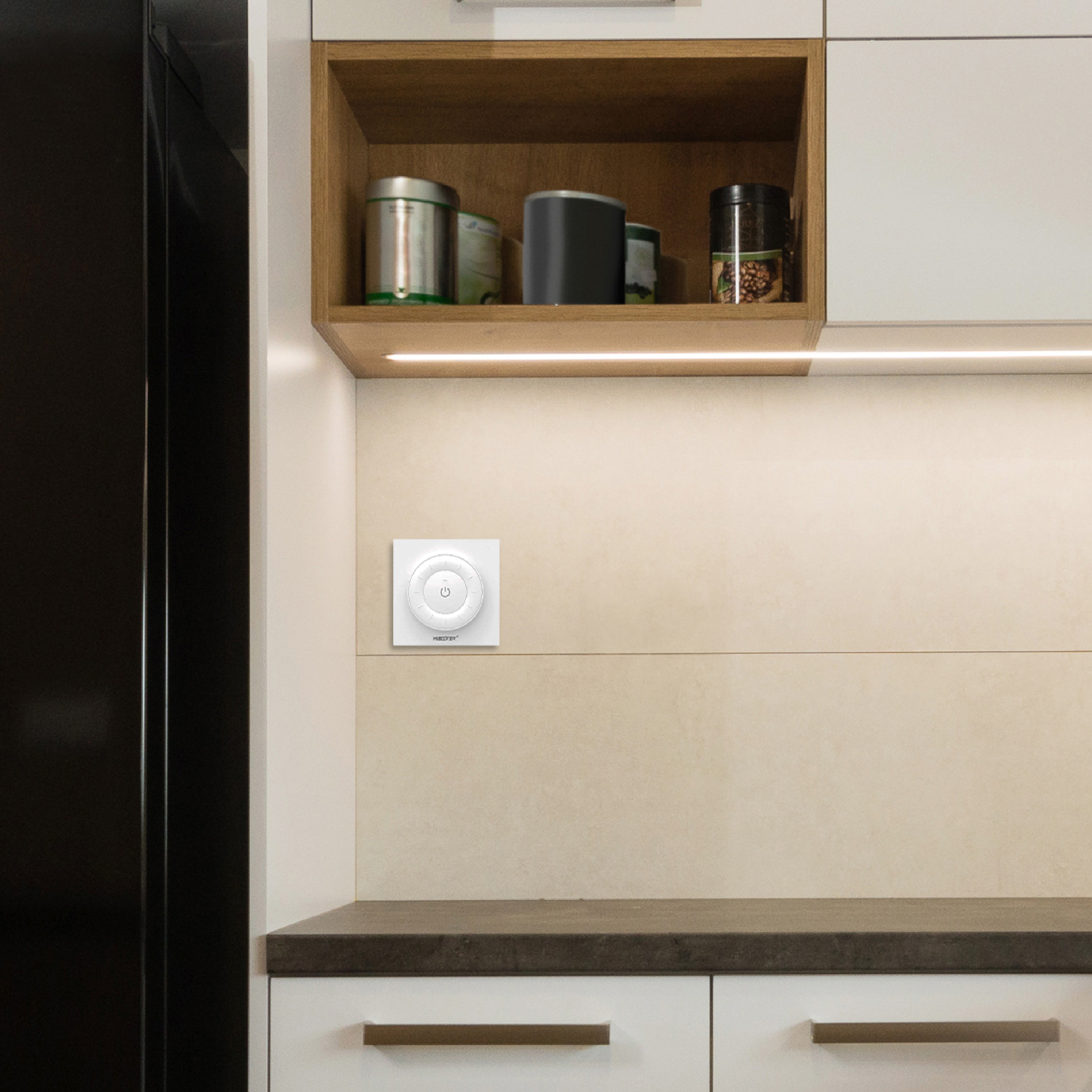 Control Remoto Dimmer Giratorio con Base Magnética 3V 2.4GHz, Blanco