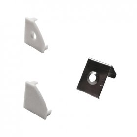 Kit de 2 tapas y 2 clips para perfil de aluminio, PER-30-2M