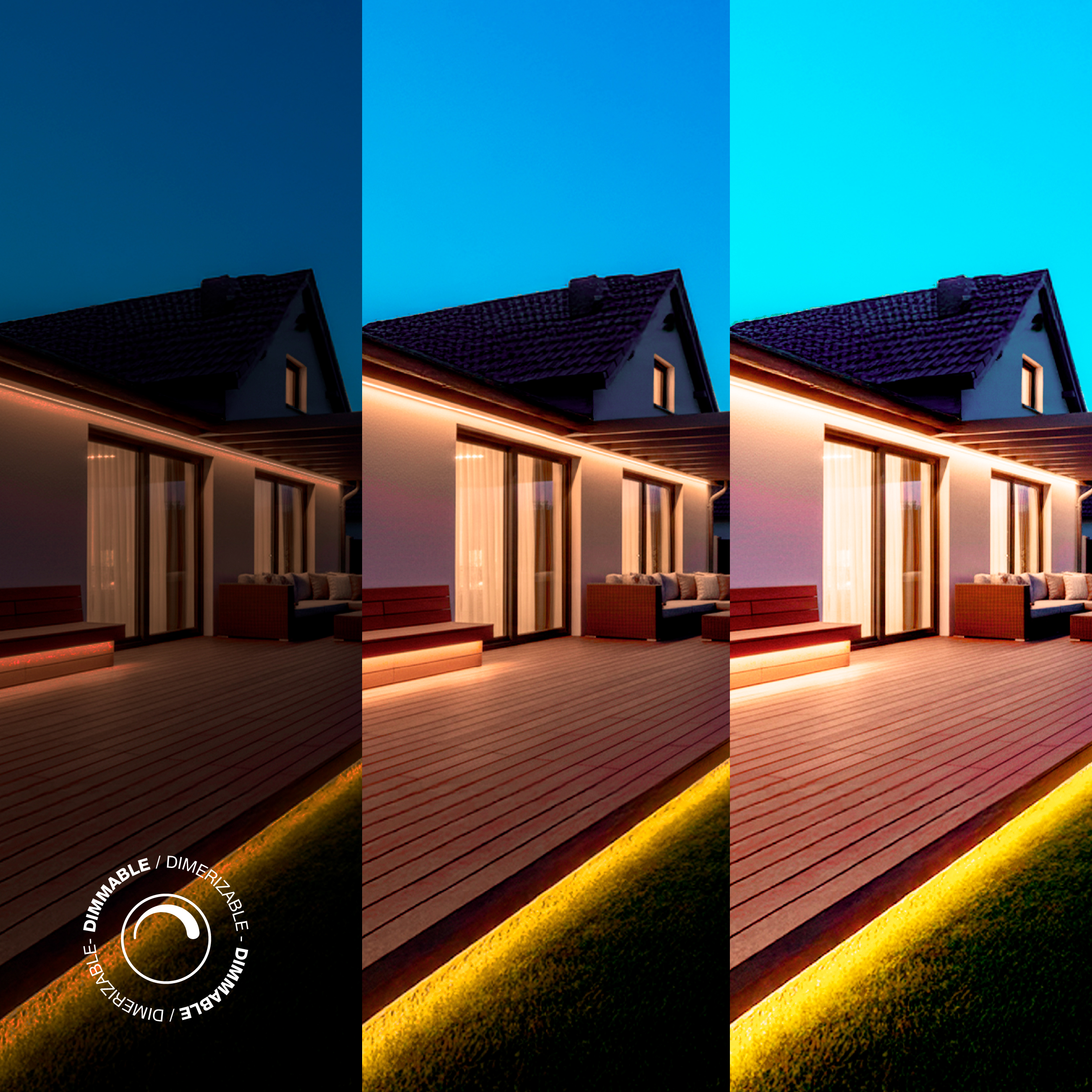 Tira LED COB IP67 220-240V, 400W Blanco Cálido 3000K 560LEDs/m, 50m