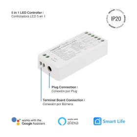 Controlador LED 5 en 1 12A máx. 12-24V 2,4GHz RF
