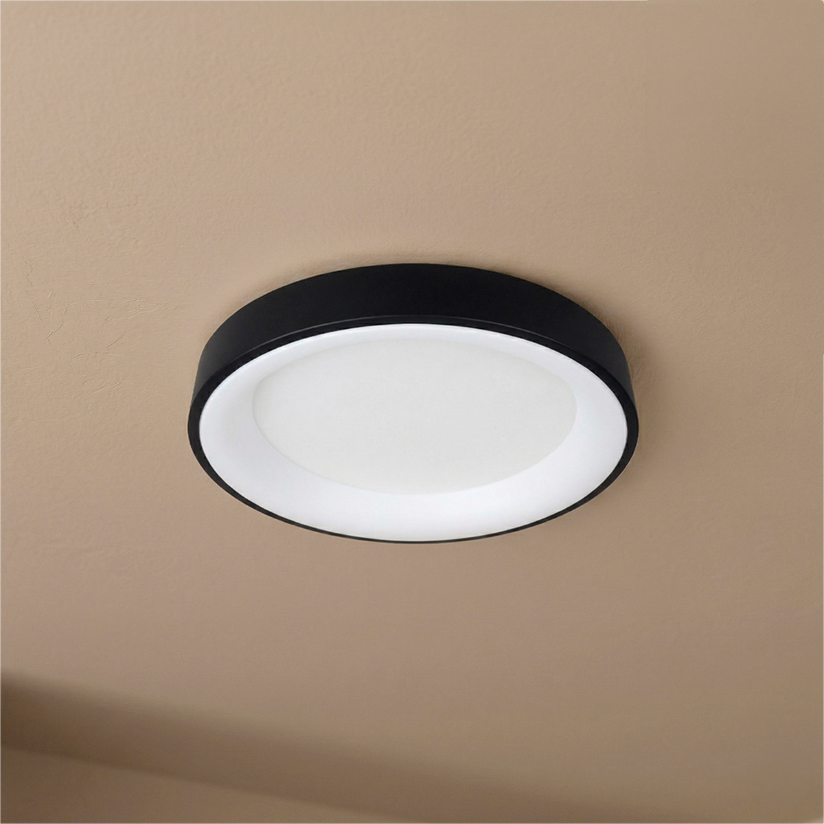 Panel LED Smart Redondo Negro Ø38,2x9cm 32W 140mA CCT, de Aplicar