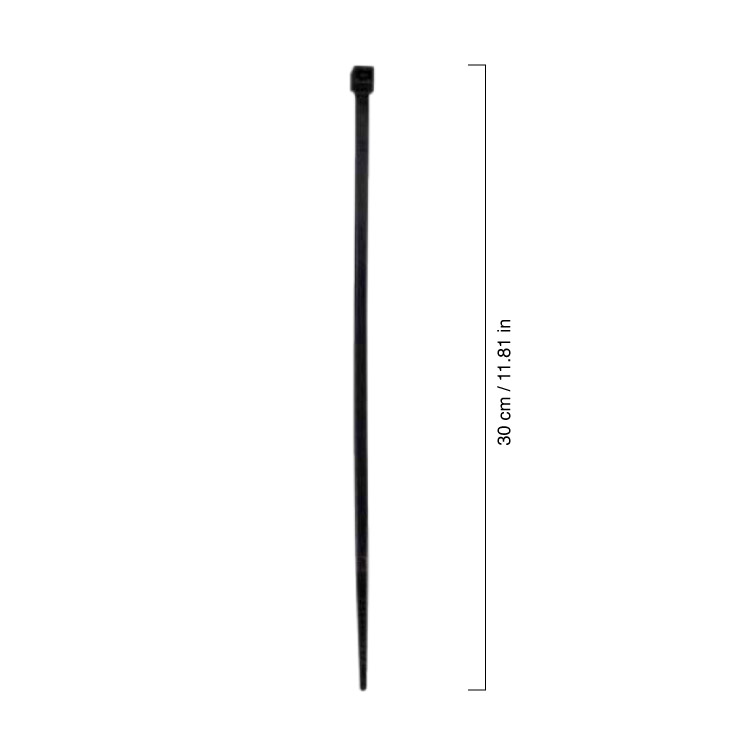 Precinto de Nylon, Negro 7,6x300mm. 100 uds.