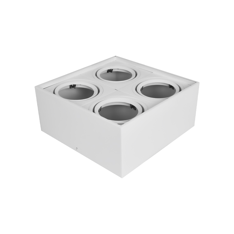 Luminaria BOX de Aplicar Blanco de 30x30x14cm, para 4 Lámparas AR111