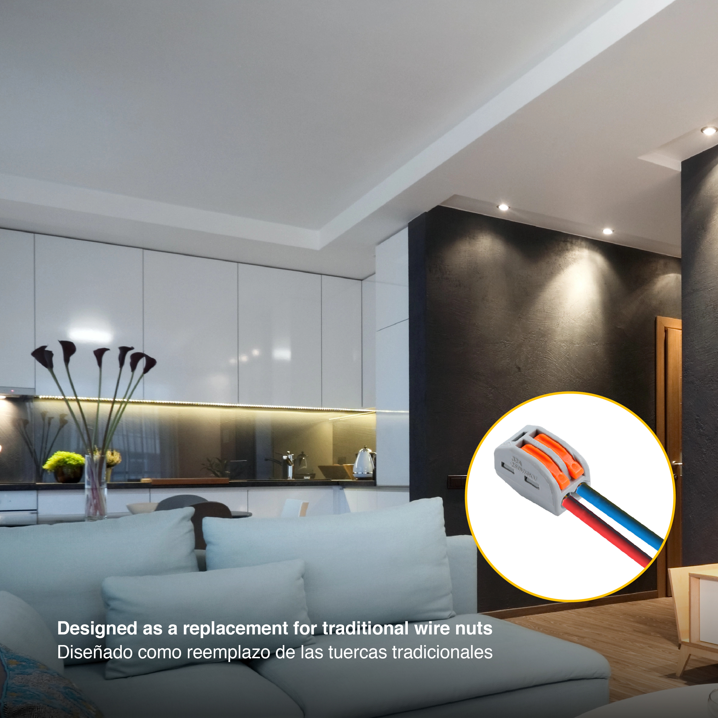 Kit de Conectores Empalme Fast Clip 2 y 3 Polos x70 piezas