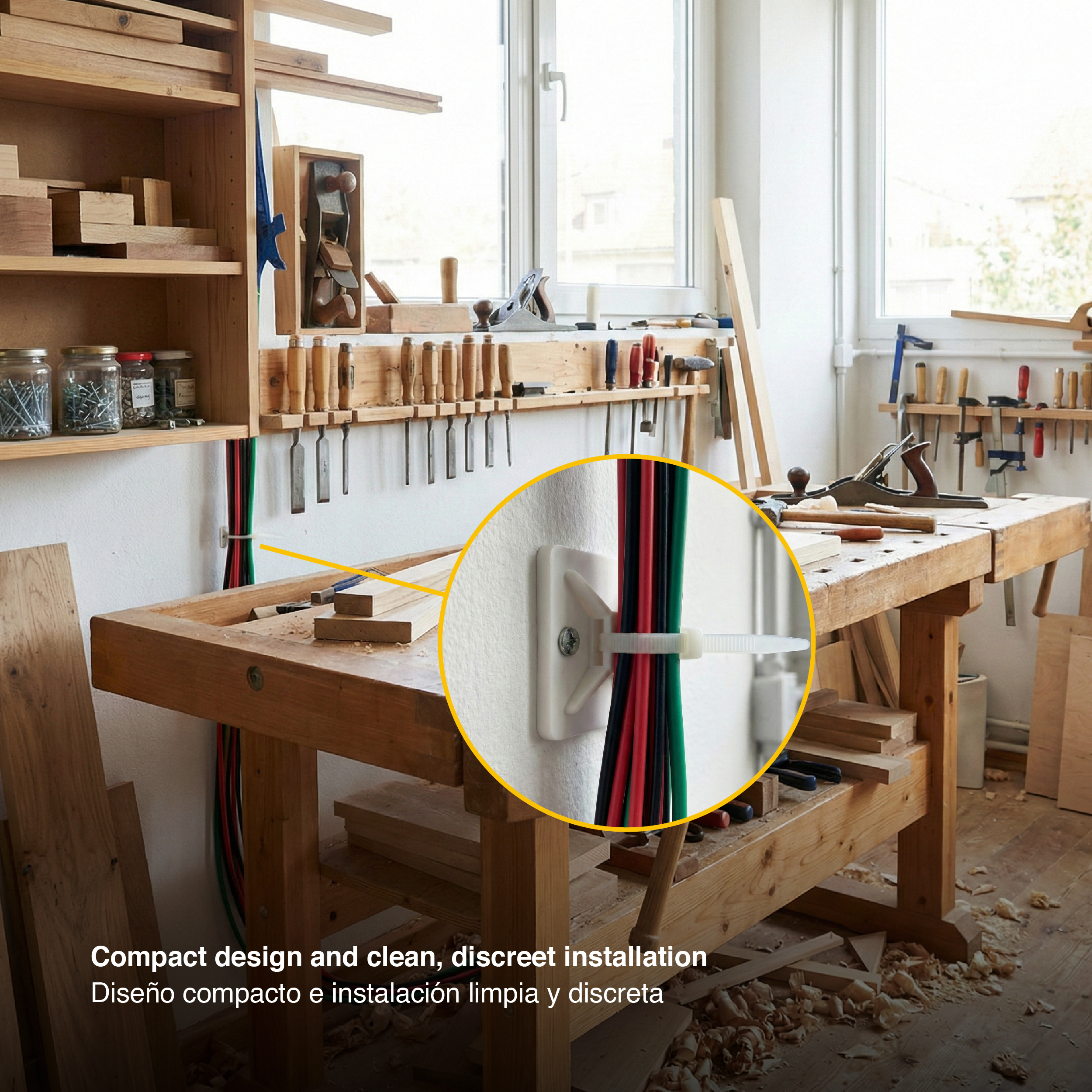 Accesorios para Precinto de Nylon Blanco, x50 uds. 