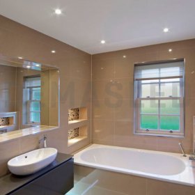 Spot Fijo Blanco 8cm Corte 5.5 cm para Lámpara GU10 o MR16