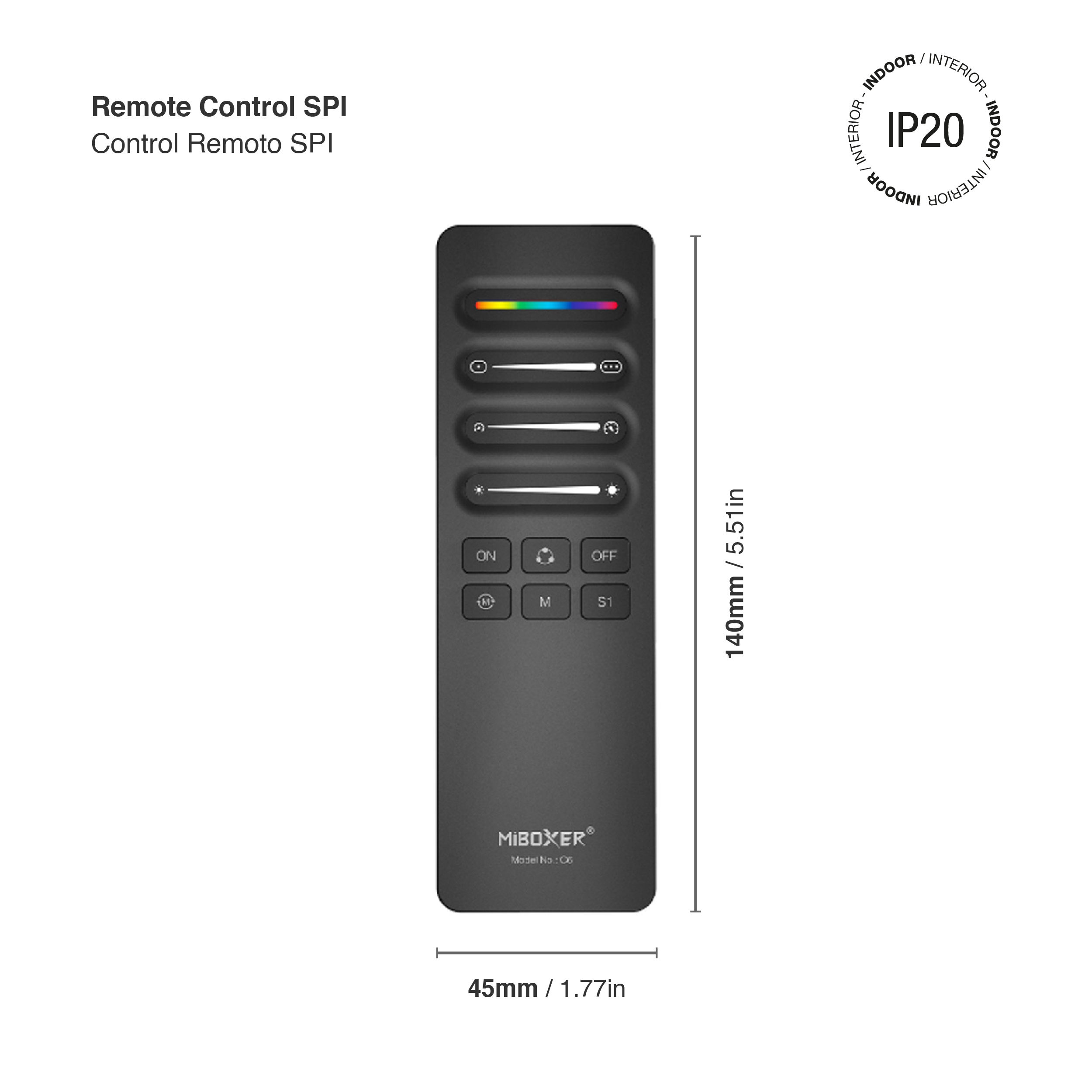 Control Remoto Pixel SPI 3V 2,4Ghz