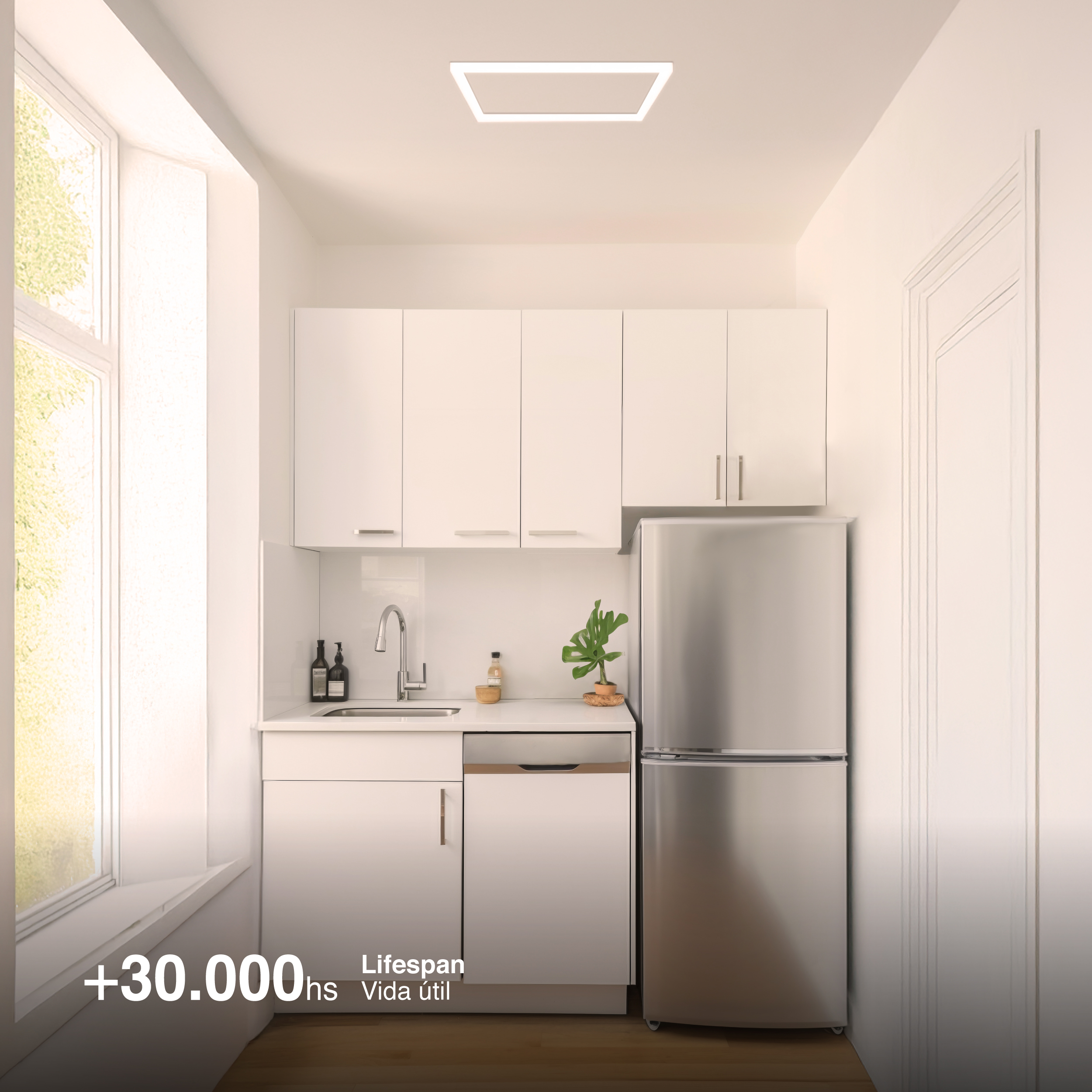 Marco Luminoso LED de 60x60cm 36W 4.000lm blanco Cálido 3000K