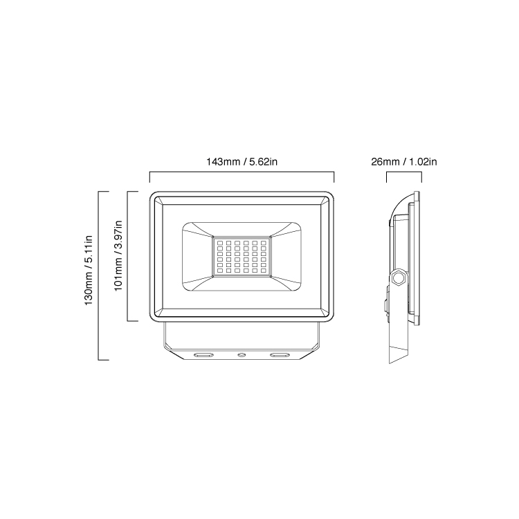 Reflector LED de Exteriores IP65, 30W 2700lm Blanco Cálido, 220V
