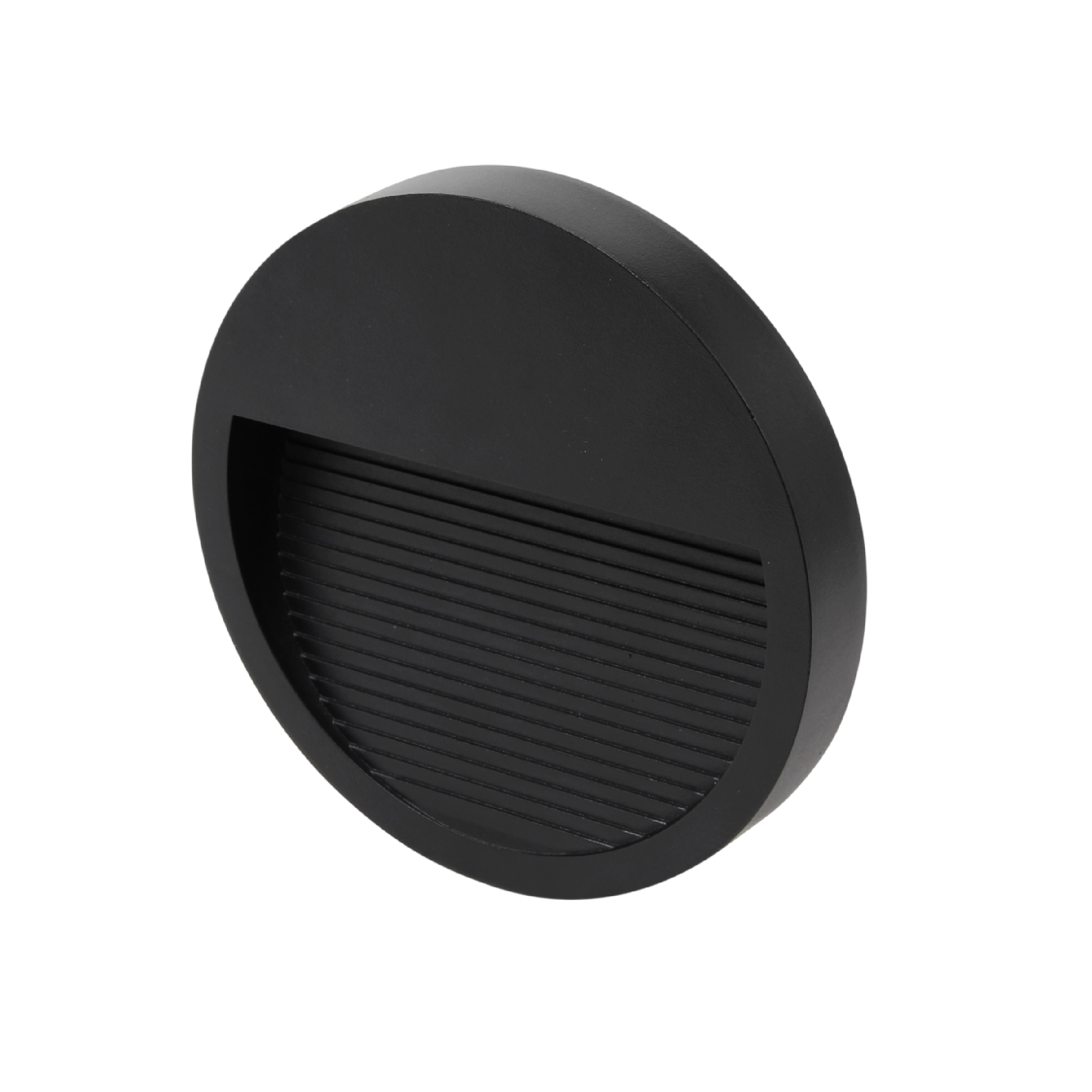 Aplique LED Exterior de Pared Redondo 12cm 6W IP65 Blanco Cálido 220V Negro