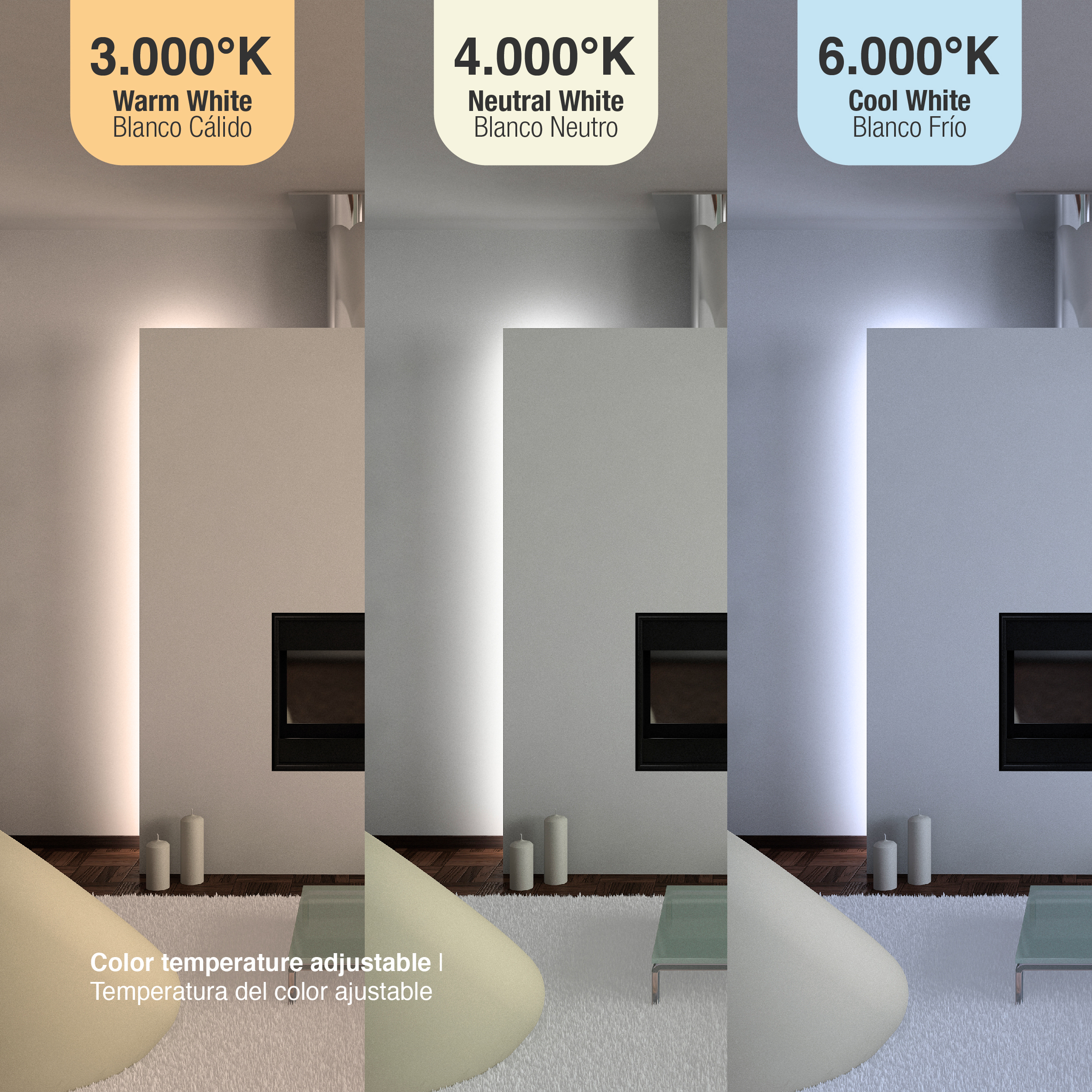 Control Remoto Dimmer Giratorio con Base Magnética 3V 2.4GHz, negro