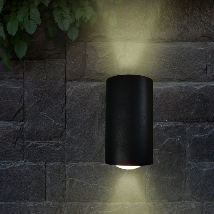 Aplique LED Exterior de Pared Bidireccional 10W IP65 Negro 10cm 220V Blanco Neutro