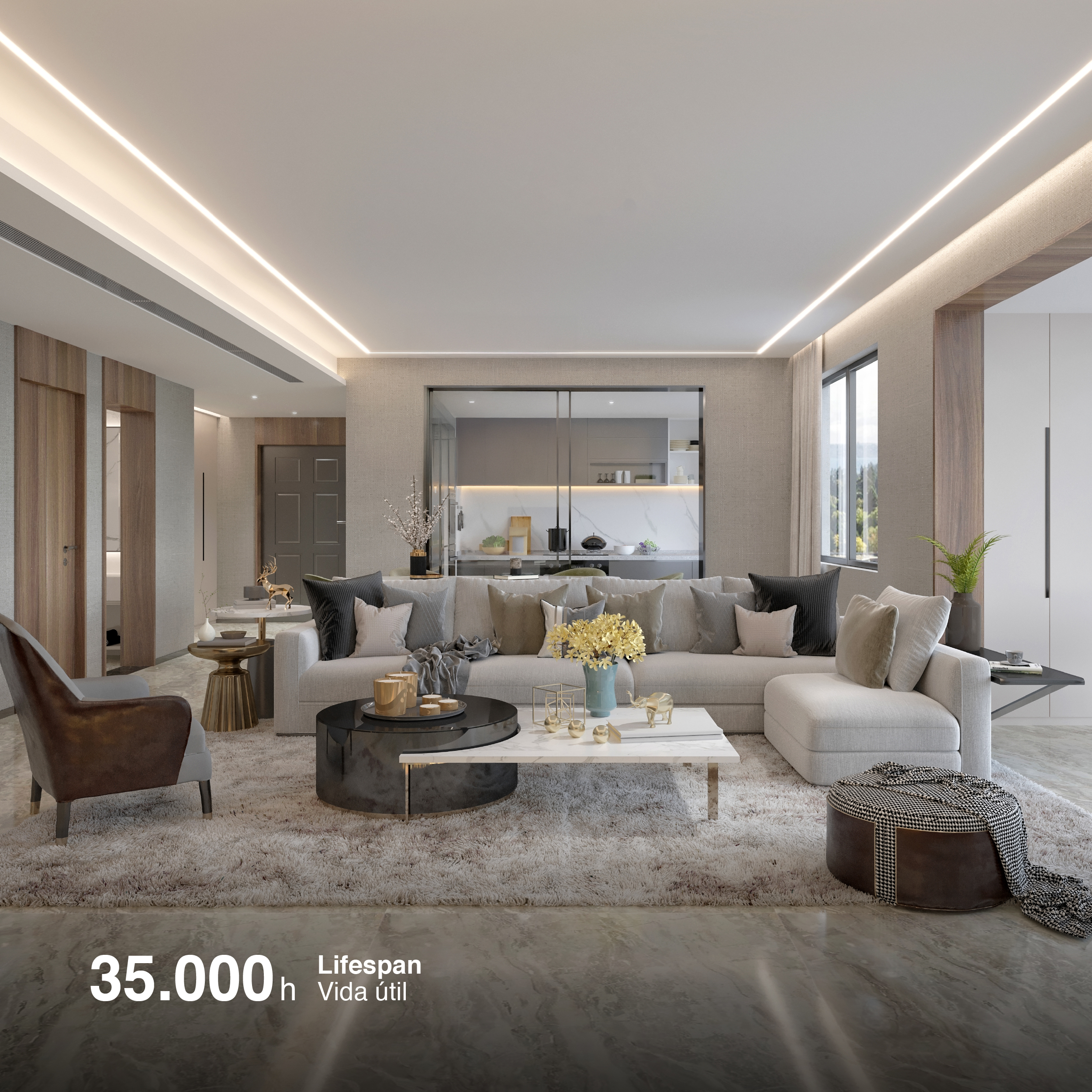 Tira LED COB 24V 4W/m Blanco Neutro 360lm/m 504LEDs/m, 3mm PCB IP33 x 5m