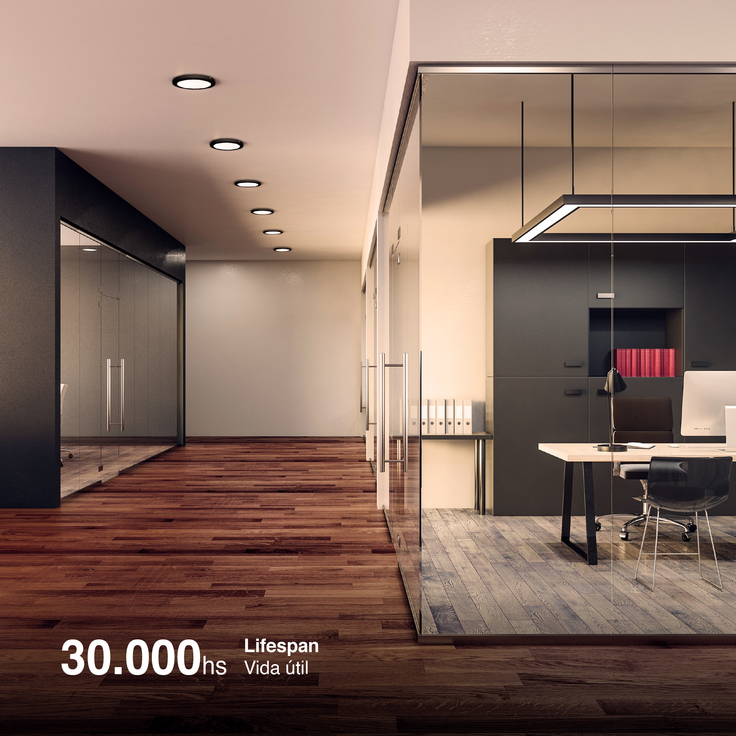 Plafón LED redondo negro de 22cm, 18W 1230lm Cálido, de aplicar