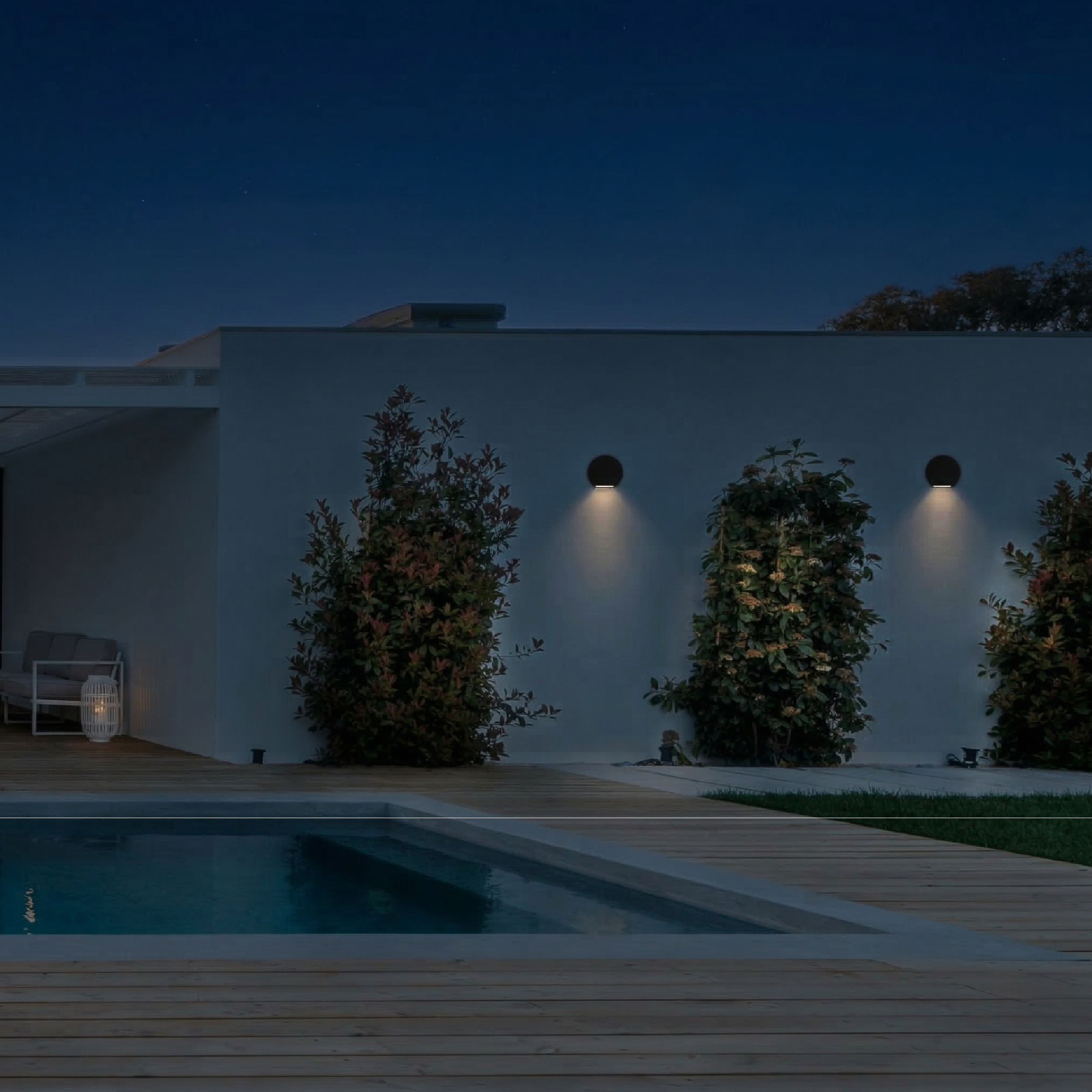 Aplique LED Exterior de Pared Semicircular 7W IP65 Negro 15cm 220V Blanco Calido