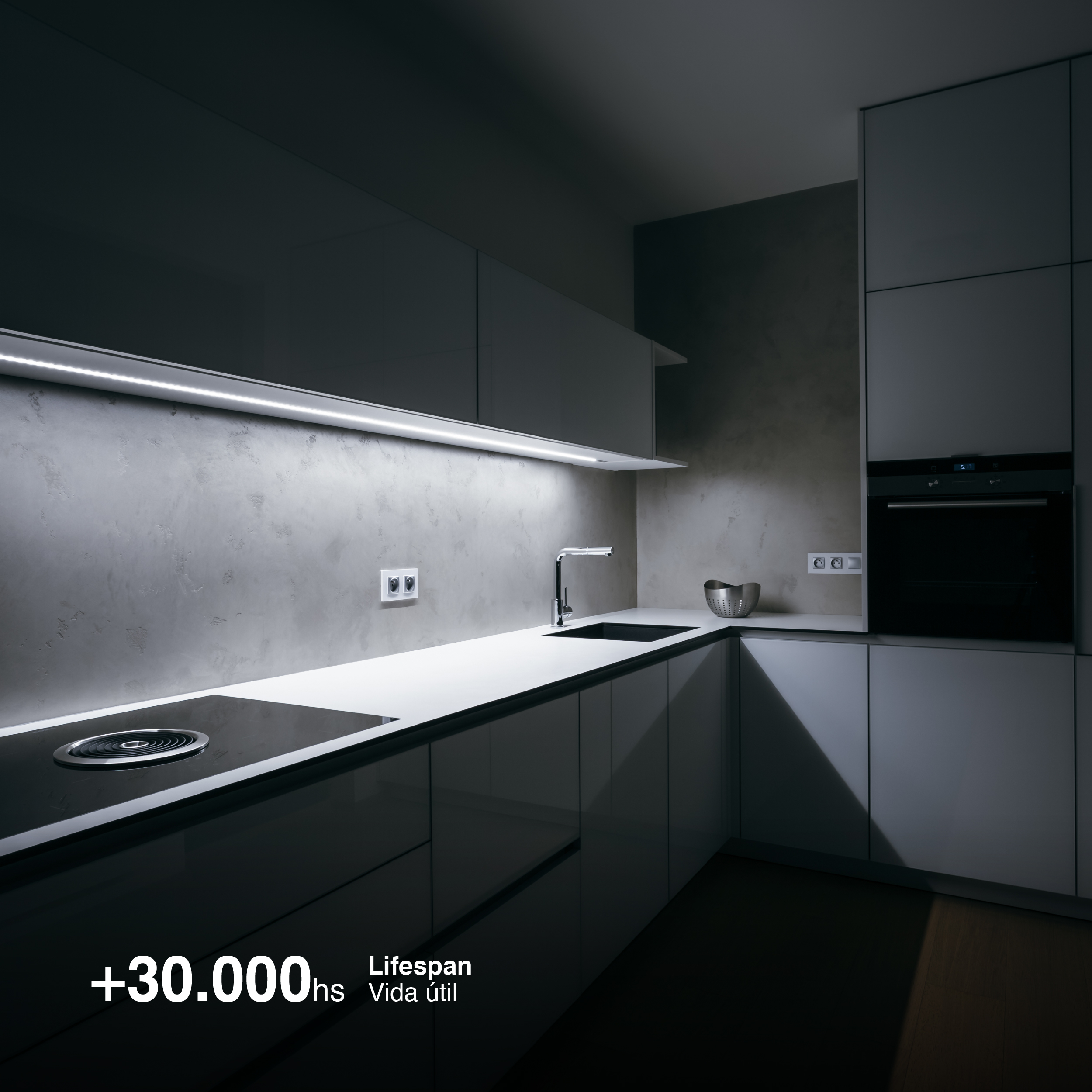 Tira LED COB 24V 16W/m RGB+CCT 860lm/w 840LEDs/m, 12mm PCB x5m